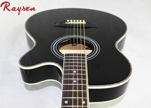<span class=keywords><strong>Guitare</strong></span> acoustique électrique à 6 cordes Thin Line, <span class=keywords><strong>guitare</strong></span> en bois noir - Product Image 2