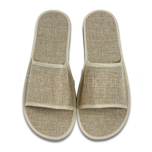 Hotel flip flops sandalias de Punta abierta de bambú de mimbre Lino <span class=keywords><strong>tatami</strong></span> zapatillas para habitación de hotel