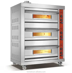 Commerical Bakery Shop Equipment Manufacturer, Bakery Gas Oven Deck Baking Oven Stainless Steel 304/201 Ordinary Product 50-60HZ