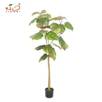 장식 저렴한 도매 실내 인공 반얀 트리 식물 분재 인공 Ficus auriculata Lour 트리 yiwu