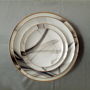 Assiette en porcelaine fine à motif <span class=keywords><strong>de</strong></span> peinture à l'encre pour la vente en gros, idéale pour les mariages et la <span class=keywords><strong>location</strong></span> <span class=keywords><strong>de</strong></span> restaurants - Product Image 5