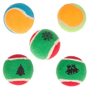 Großhandel hersteller gummi individuelles logo werfer kauen zähne spielzeug hund tennis ball