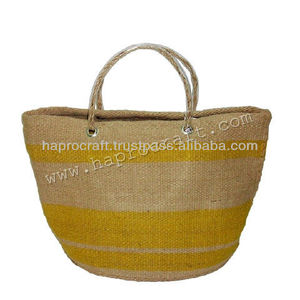 Sac à main en jonc de mer fabriqué à la main au Vietnam/sac à provisions (TD 606)/sac à provisions tissé avec logo ou design - Product Image 3