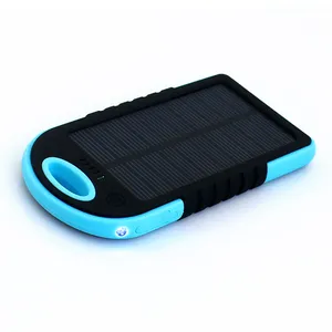 Solar Power Bank 5000mAh Waterproof Power bank Cargador Portable Solar Charger for iPhone Cell Phones Solar Power Cargador Solar