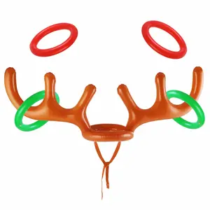 PVC ขายส่งที่กำหนดเอง inflatable Antlers คริสต์มาสของขวัญ