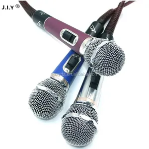 J.I.Y Mikrofon Vokal Genggam Berkabel, Mikrofon Dinamis Karaoke Profesional Logam YS-308