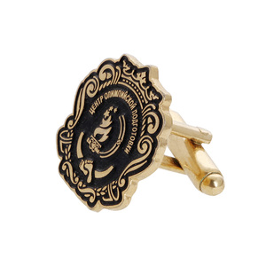 Высокое качество Оптовая Пользовательские золотые металлические мужские запонки из Великобритании - Product Image 5