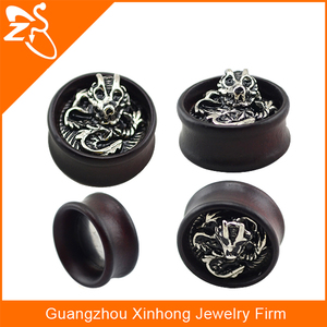 Foncé en bois organique Bouchons d'oreille piercing classique Organiques Bouchons Piercing Bijoux gay piercing oreille - Product Image 6