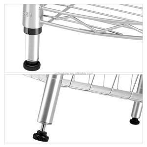 Étagère de rangement en acier chromé de haute qualité pour étagère de salle de bain et de cuisine à 3 niveaux - Product Image 5