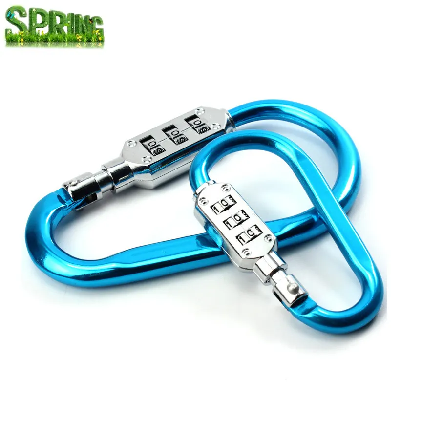 มัลติฟังก์ชั่อลูมิเนียมรหัสผ่านCarabinerพร้อมรหัสล็อค,Combination Secret Lock Carabiner Hooks