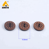 Kancing Kayu Flatback 2 Lubang Ramah Lingkungan dengan Ukiran Kustom untuk Pakaian Merek Zenith BN80103