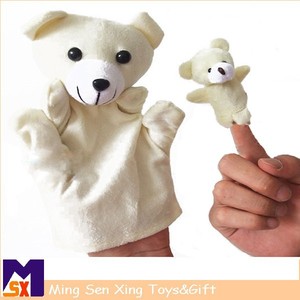 le cadeau des enfants petits et grands marionnettes à doigt animaux <span class=keywords><strong>renard</strong></span> <span class=keywords><strong>renard</strong></span> en peluche poupée - Product Image 1