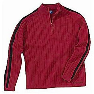 Jersey de media cremallera a la moda para hombre, suéter de punto 100% algodón, estilo de invierno, antiarrugas, grueso, ajustado - Product Image 1
