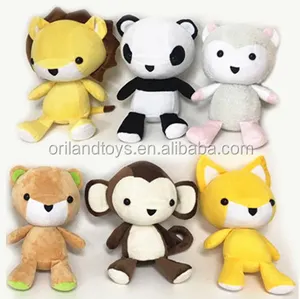 super plush soft toys big head small body animal lion panda fox