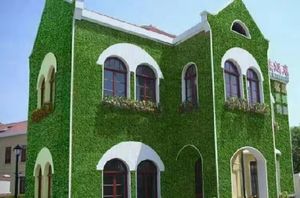 Herbe en plastique décorative extérieure de mariage et de mur décoration d'aménagement paysager de la plupart de forme de rectangle - Product Image 5