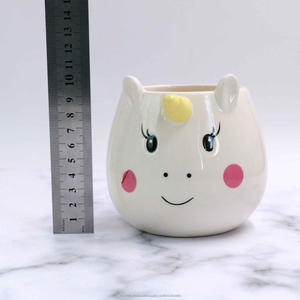 EW80190 precio de fábrica al por mayor de <span class=keywords><strong>cerámica</strong></span> taza blanca unicornio 3D taza para el regalo - Product Image 2