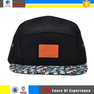 Barato negro leopard 5 panel sombreros <span class=keywords><strong>cap</strong></span> con logo - Product Image 1