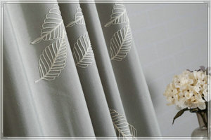 Rideaux en <span class=keywords><strong>coton</strong></span> à <span class=keywords><strong>lin</strong></span> en broderie <span class=keywords><strong>rideau</strong></span> gris - Product Image 5