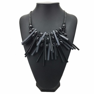 Collana artigianale in <span class=keywords><strong>legno</strong></span> stile bohémien HANSIDON da donna, girocollo alla moda con perline, gioielli <span class=keywords><strong>di</strong></span> tendenza - Product Image 1