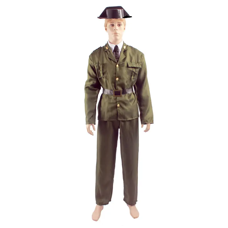 Factory Directly Sale Cheap Hot Party Green Military Uniform For Costume Party