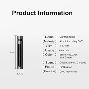 Diffuseur de parfum de voiture <span class=keywords><strong>portable</strong></span> haut de gamme en alliage <span class=keywords><strong>d</strong></span>'aluminium avec logo personnalisé <span class=keywords><strong>d</strong></span>ésodorisant de voiture de luxe à offrir - Product Image 6