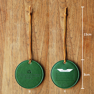 Thẻ Hành Lý Logo Debossed Tùy Chỉnh Thẻ Treo Túi Hành Lý Du Lịch Thẻ Vali Tròn Bán Sỉ - Product Image 2