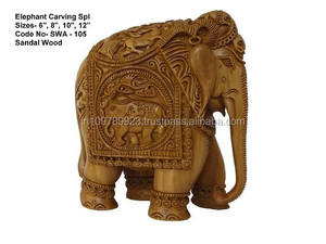 Figurine d'éléphant en bois de santal, 1 pièce, sculpture d'éléphant en bois de santal - Product Image 5
