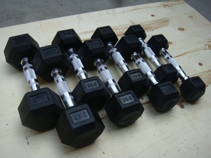 2.5kg to 50kg <strong>Dumbbell</strong> Sets Gym Power Training Equipment <strong>Rubber</strong> Coated Steel Weights in Lbs Hexagon Hex <strong>Dumbbells</strong> Free Weights - Product Image 2