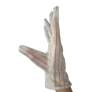 High Quality Static Free S Size Cleanroom ESD PVC Dotted Glove for Electronics Assembly