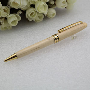 Yüksek kaliteli çevre dostu özelleştirilmiş ahşap tükenmez kalem geri dönüşümlü ahşap altın parçaları 1.0mm genişlik yenilik Logo fabrika promosyonlar - Product Image 2