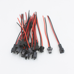 15cm dài màu đen đỏ JST SM 2pins cắm Nam để nữ dây nối Nam Nữ LED dải đèn điều khiển kết nối nhanh chóng Adapter - Product Image 2