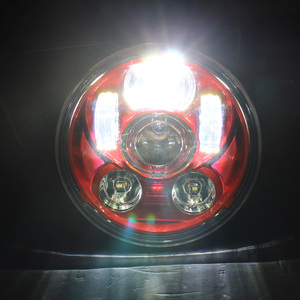 5,75 Zoll weißer Projektor Strahl Scheinwerfer Harley Sportster Eisen <span class=keywords><strong>883</strong></span> 1200 Hi-Low Beam Neuer Zustand Aluminium Material 6500k 12V - Product Image 5