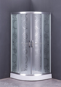 120x190 cm Chine bande givré verre cadre moins coin pivot porte de douche - Product Image 5