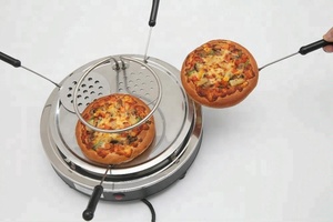 800W di <span class=keywords><strong>Argilla</strong></span> Da Tavolo Automatico Elettrico 4 Persona Mini <span class=keywords><strong>Forno</strong></span> <span class=keywords><strong>Per</strong></span> La Pizza - Product Image 4