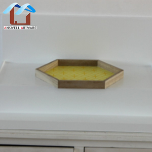 Vassoio Esagonale in MDF Rosa Classico di Alta Qualità per Servire e Decorare - Product Image 5