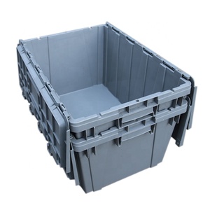 QS Customized Plastic <strong>Storage</strong> Tote Boxes Nestable and Stacked <strong>Bins</strong> Container with <strong>Lid</strong> - Product Image 5