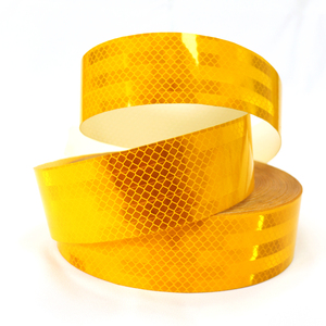 S532a orange <strong>honeycomb</strong> <strong>reflective</strong> <strong>tape</strong> waterproof self adhesive trailer reflector safety <strong>tape</strong> pet pvc acrylic - Product Image 1