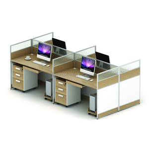4 Pax Partizione Workstation da Ufficio con Acrilico e Unità Cassetto - Product Image 6