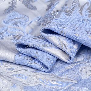 Tissu de brocart Jacquard teint sur les côtés Jacaranda Design français Tissu de mode brillant et rigide - Product Image 3