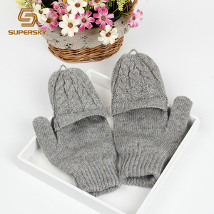 Guante de invierno de alta calidad, manopla de moda con Color gris, novedad, venta al por mayor - Product Image 6