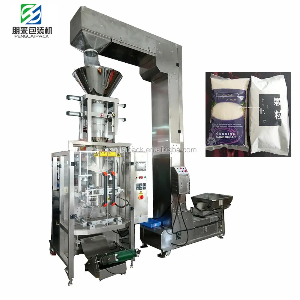 Machine d'emballage verticale entièrement automatique pour les granulés, emballage du sucre, 1Kg, pneumatique, 220V/360V