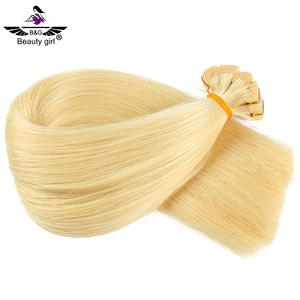 Kuwait salon best quality double drawn blonde <span class=keywords><strong>color</strong></span> 613 virgin European invisible tape hair extension capelli umani - Product Image 3