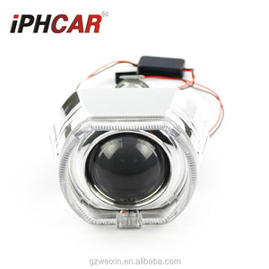 IPHCAR Vuông Hid Ống Kính Máy Chiếu Với Vuông Đôi Mắt Thiên Thần Nhẫn H1 2.5 ''Ống Kính Máy Chiếu Với Tấm Vải Liệm - Product Image 3