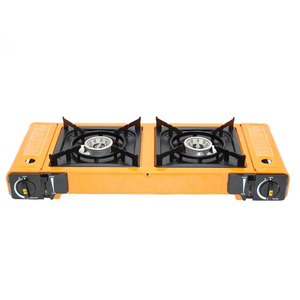 Tragbarer 2-Flammen-Stahl-Campingherd Leichter manueller Propan-Butan-Brennstoff Einfach für Strand-Cookouts Backyard BBQ Tail gating - Product Image 6