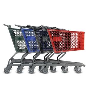 Carrito de Compras de Plástico - Carrito de Supermercado Ligero con Ruedas de Deslizamiento Suave y Construcción Duradera para Tiendas Minoristas - Product Image 1