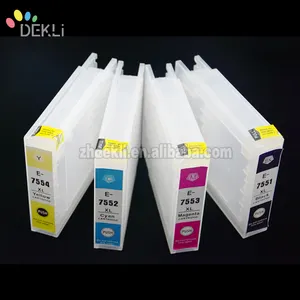 T7521 T7522 T7523 T7524ตลับหมึกเครื่องพิมพ์สำหรับ Epson WF8591 WF6091ตลับหมึกเติม