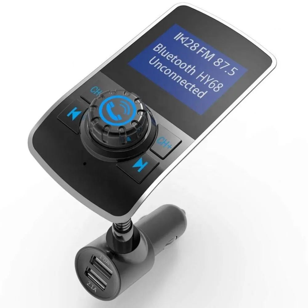 Transmisor Inalámbrico HY68 OEM con Bluetooth, transmisor FM manos libres con adaptador de Radio para coche, Kit de coche con USB, cargador de coche, entrada AUX