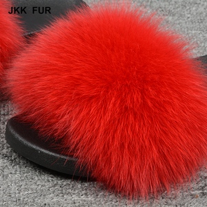 Varios estilos rojo elegante al aire libre diapositivas moda zorro sandalias - Product Image 2