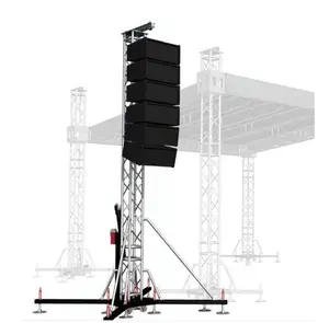 एल्यूमीनियम टावर लाइन सरणी पुलिंदा स्टैंड प्रणाली आउटडोर संगीत कार्यक्रम के लिए