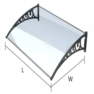 高质量聚碳酸酯玻璃门冠层和窗户遮阳棚